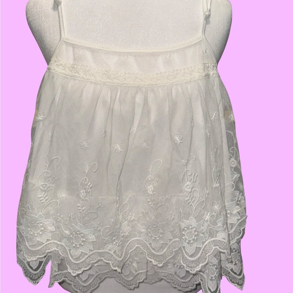 SHEIN 2XL White Lace Boho Layered Spaghetti Strap Tank Top Plus Size - Picture 5 of 7